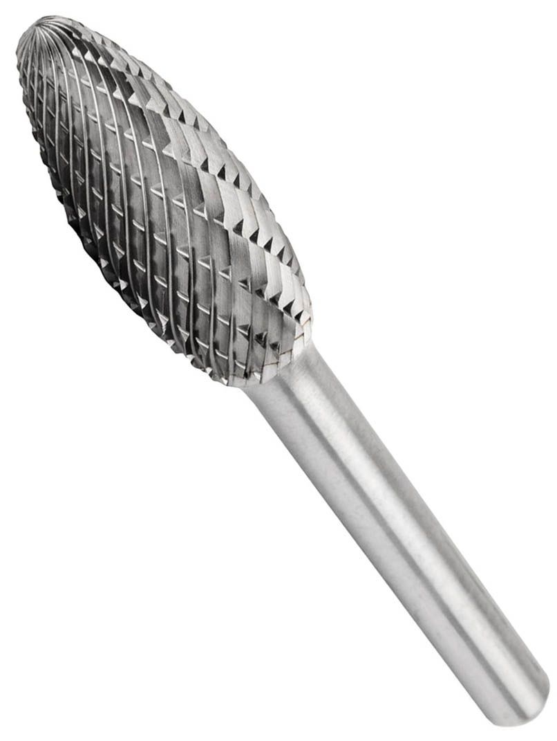 Борфреза твердосплавная 10х25х65х6 мм H (FLH) HM ALU H-Tools, 116219AHT - фото
