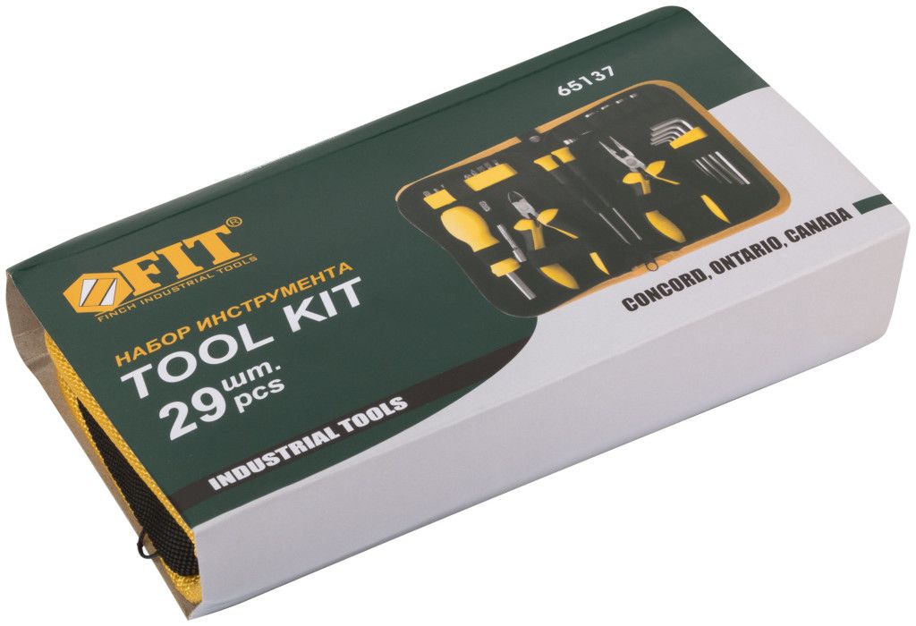 Набор электромонтажного инструмента FIT 65137, 29 предметов - фото