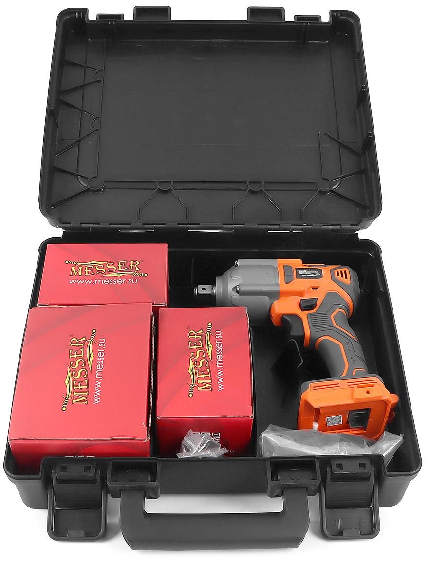 Гайковерт аккумуляторный ударный 750 Нм М20 4 Ач DCW9 Messer 05-41-094 - фото