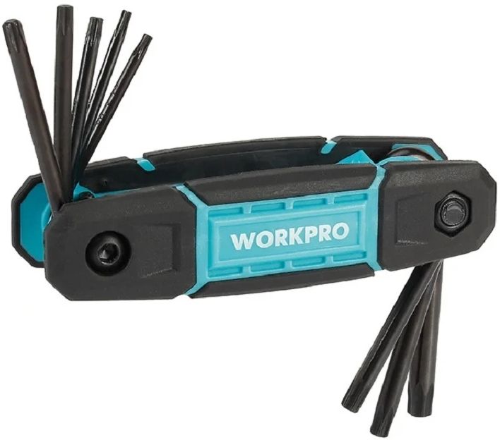 Изображение товара Набор складных шестигранных ключей TORX Workpro WP222030, 8 штук