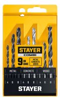 Набор комбинированных сверл Combi Stayer 29720-H9, 9 шт