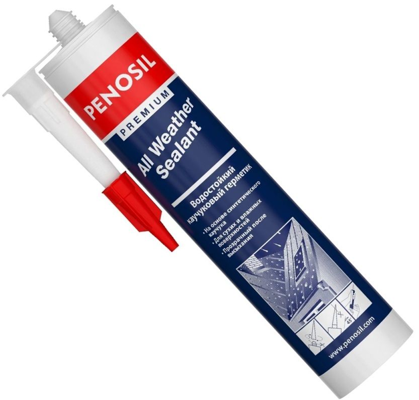 Герметик каучуковый всепогодный 280 мл Penosil Premium Sealant 919 H0008Z прозрачный - фото