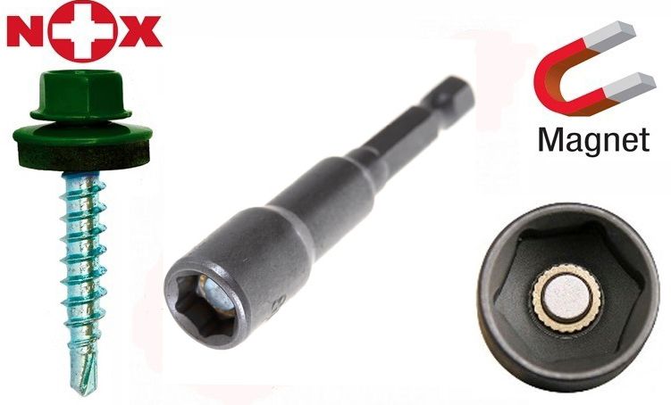 Головка магнитная для саморезов SW 8х65 мм Forward 34008065, 5 шт - фото