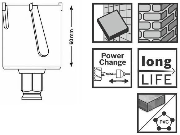 Коронка пильная универсальная Bosch Multi Construction HM - фото