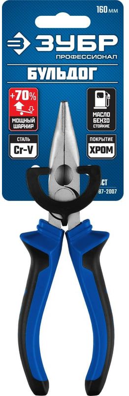 Тонкогубцы изогнутые 160 мм Бульдог ЗУБР 2201-4-16_z02 - фото