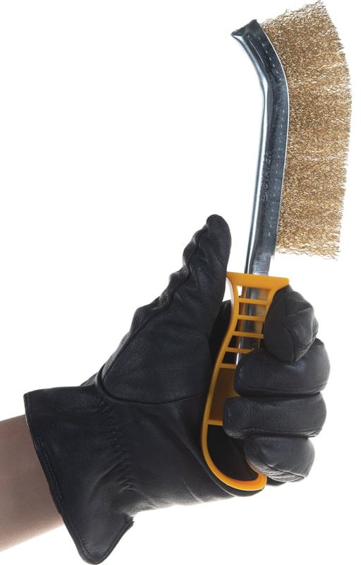 Щетка ручная латунированная с пластиковой рукояткой Master Stayer 3508 - фото