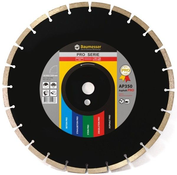 Диск алмазный по асфальту 450х4/3х10х25,4 Baumesser Asphalt PRO 1A1RSS/C3-H 94320005028 - фото