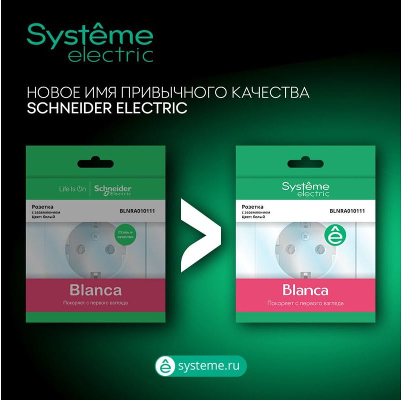 Розетка белая 1-м. ОП 16А IP20 250В без заземления Blanca Systeme Electric BLNRA000101 - фото