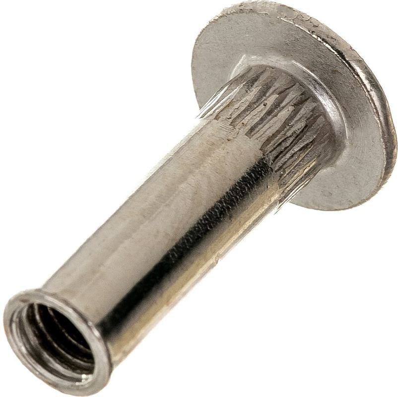 Стяжка межсекционная комплект втулка (мама) и болт (папа), никелированная сталь - фото