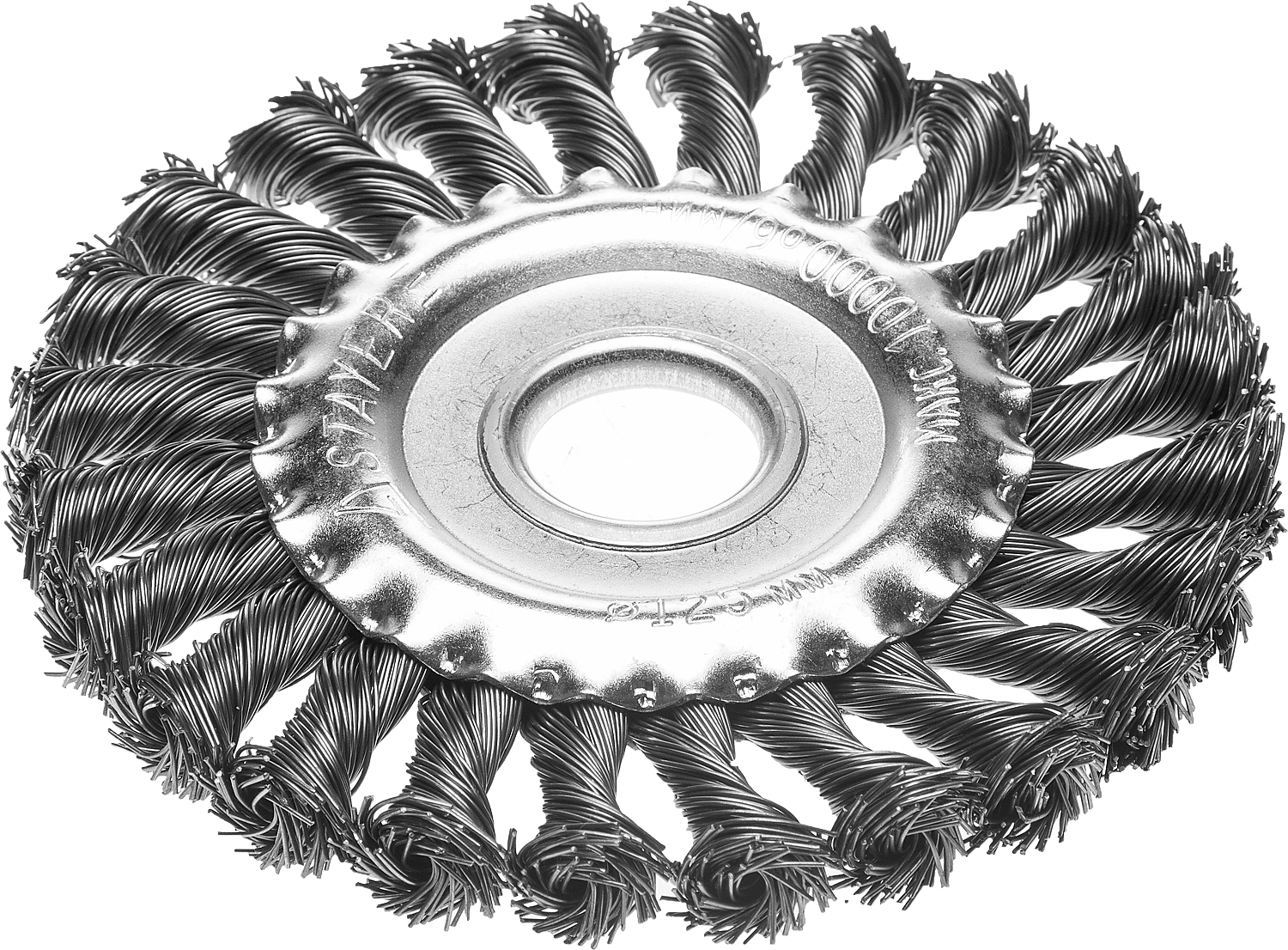 Щетка дисковая жгутированная 100 мм для УШМ Professional Stayer 35120-100 - фото