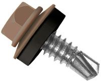 Саморез кровельный со сверлом 5,5х19 RAL 8011 орехово-коричневый