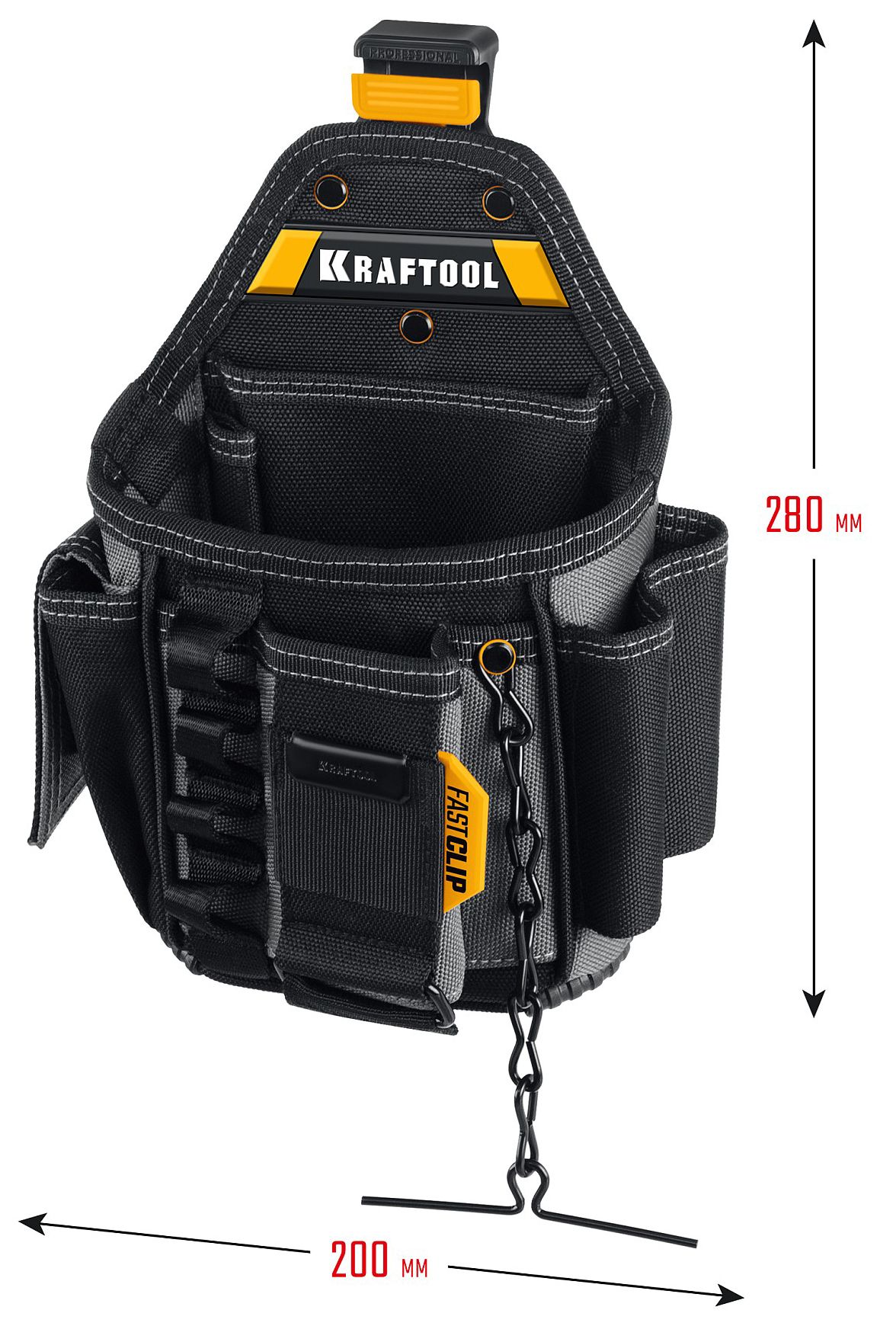 Сумка электрика с креплением FastClip KP- 13E Kraftbuilt Kraftool 38772 - фото