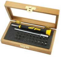 Набор бит Microline Profi с отверткой в деревянной коробке Narex 850110