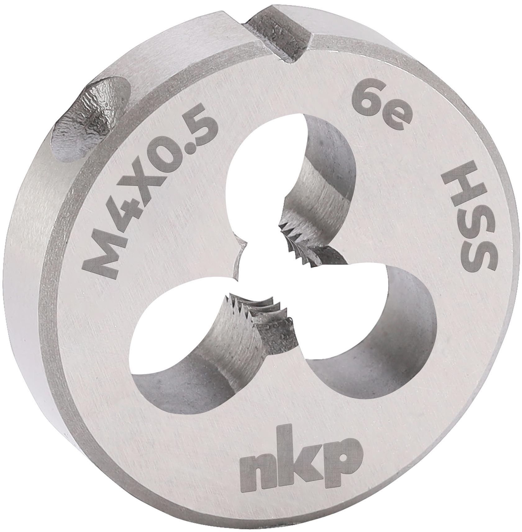 Плашка М4х0,5 мм HSS DIN EN 22568 6e NKP 239041N, мелкая метрическая резьба - фото