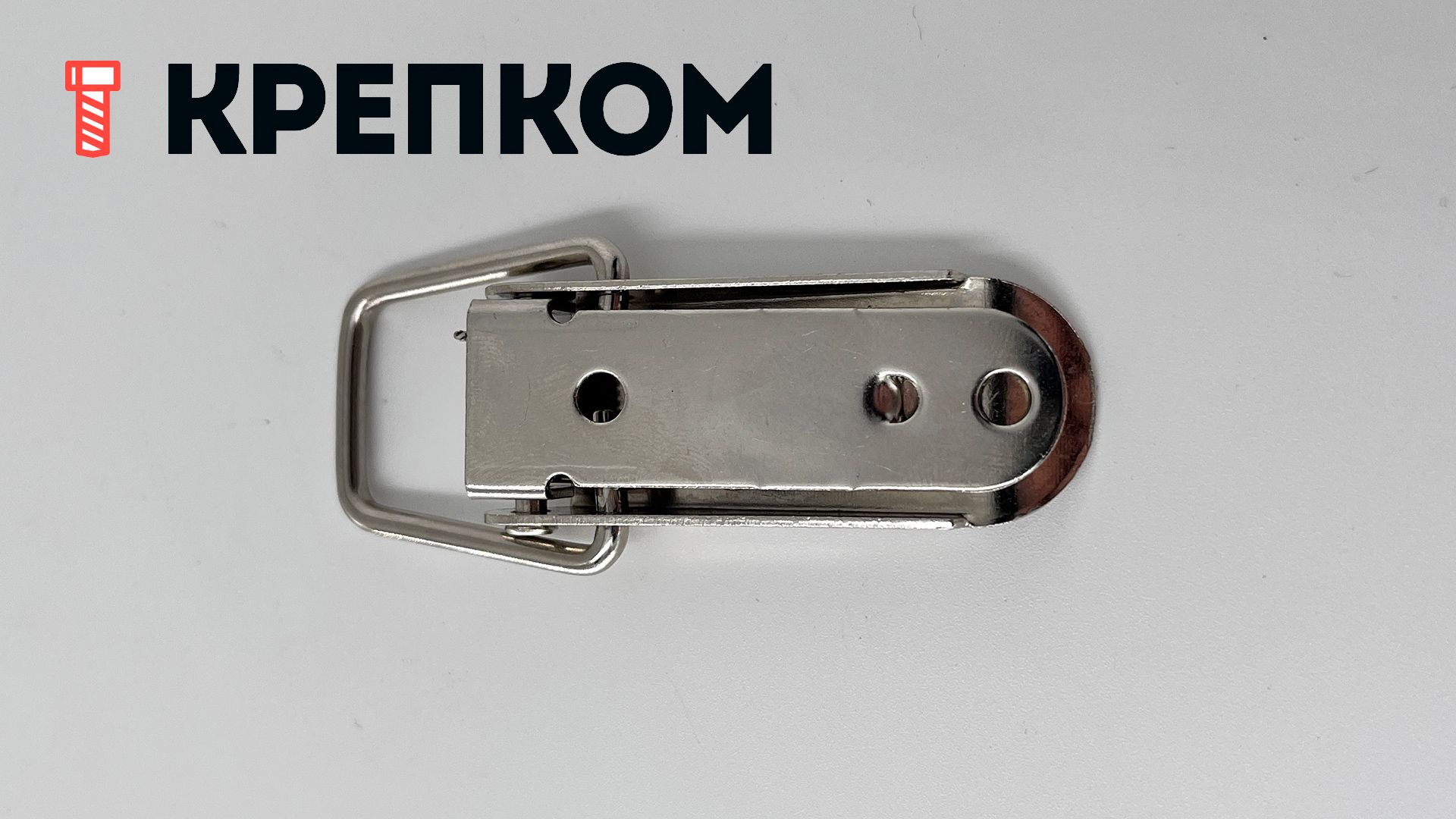 Замок-защелка лягушка L=71 B16, нержавеющая сталь - фото