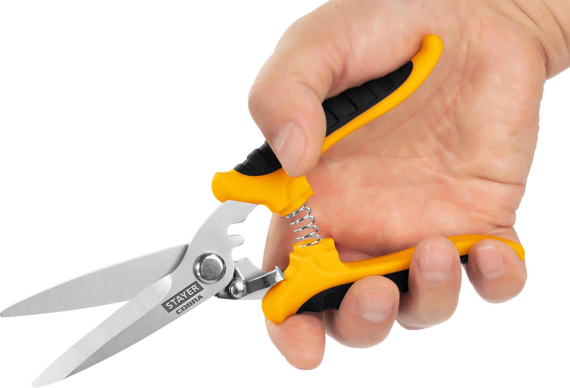 Ножницы технические универсальные 200 мм Cobra Stayer 23227 - фото
