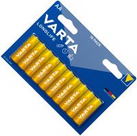Батарейки щелочные AA Varta Longlife 4106101461, 10 шт в блистере