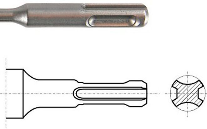 Бур с 2-мя режущими кромками S4L SDS-plus Hawera Power LSP - фото