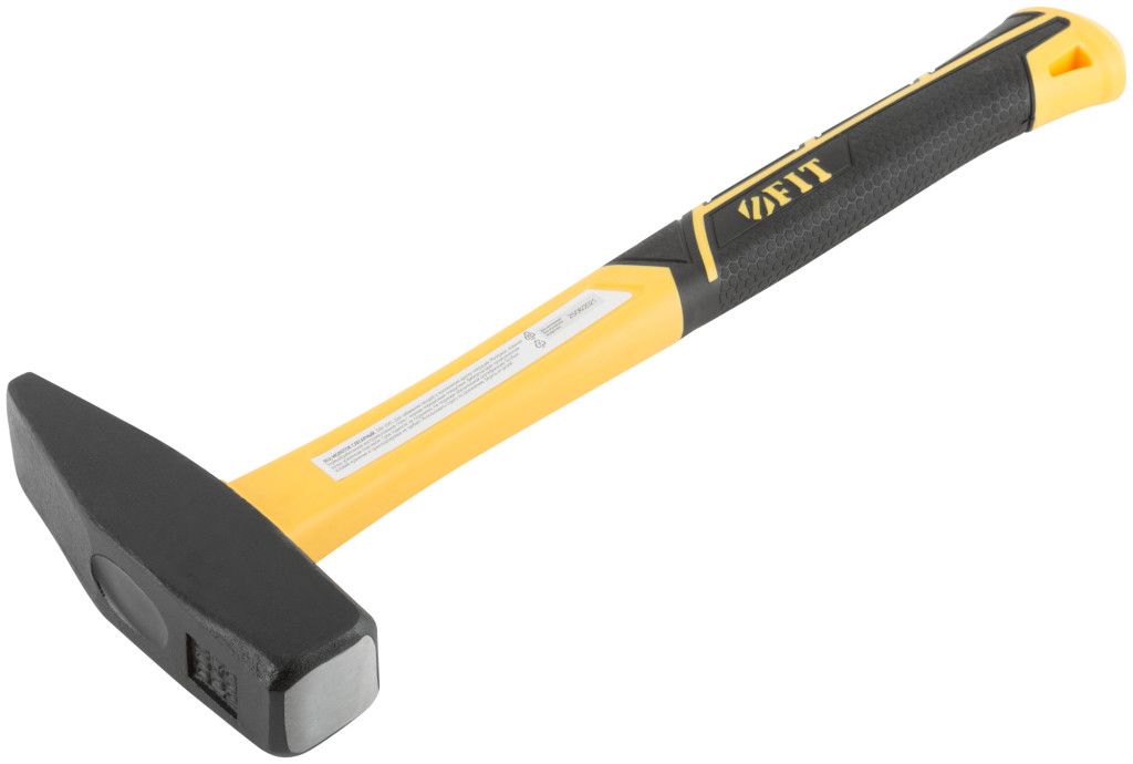 Молоток слесарный с фиберглассовой рукояткой 1000 гр FIT Профи 44338 - фото