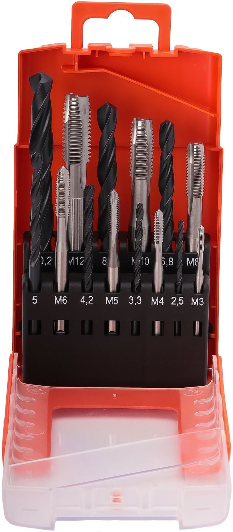 Набор резьбонарезной M3-12 HSS Bucovice 104001, 14 предметов - фото