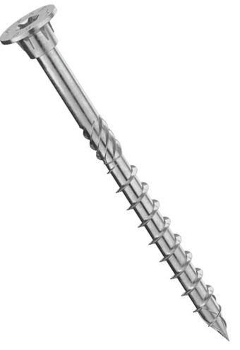 Изображение товара Шуруп с плоской головкой и усеченным коническим подголовком 6х100 мм Holz, нержавеющая сталь А4 Изображение товара Шуруп с плоской головкой и усеченным коническим подголовком 6х100 мм Holz, нержавеющая сталь А4
