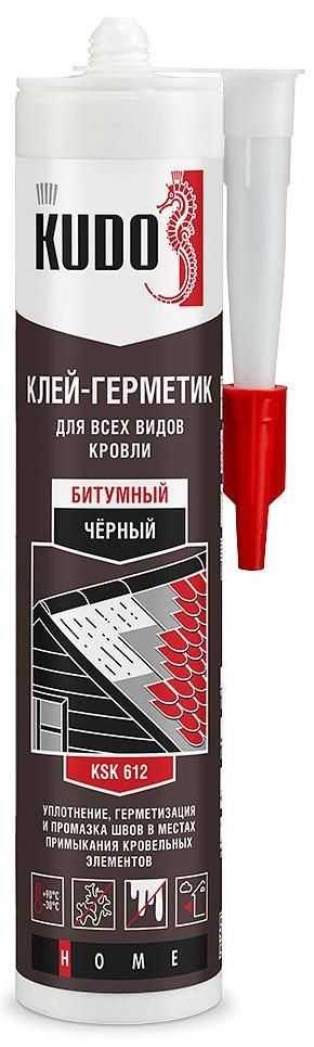 Клей-герметик битумный 280 мл Kudo KSK-612, черный - фото