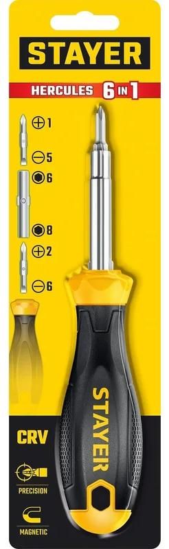 Отвертка комбинированная 6-in-1 Stayer Hercules 2517 - фото