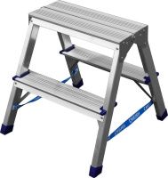 Стремянка двухсторонняя 2 ступени СИБИН 38825-02, алюминий