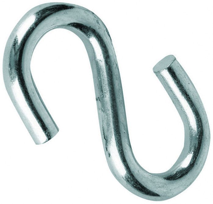 Крючок S-образный симметричный 502, оцинкованная сталь - фото