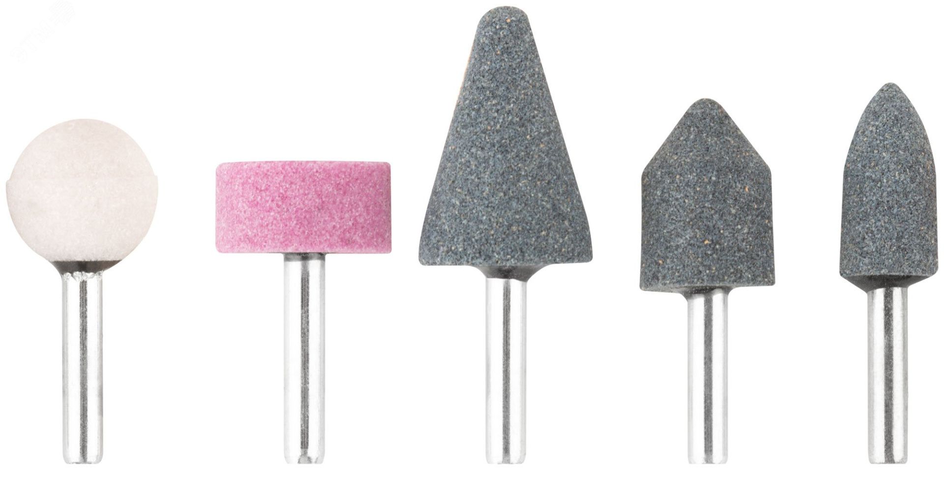 Набор абразивных шарошек по металлу КУРС 36463, 5 шт - фото