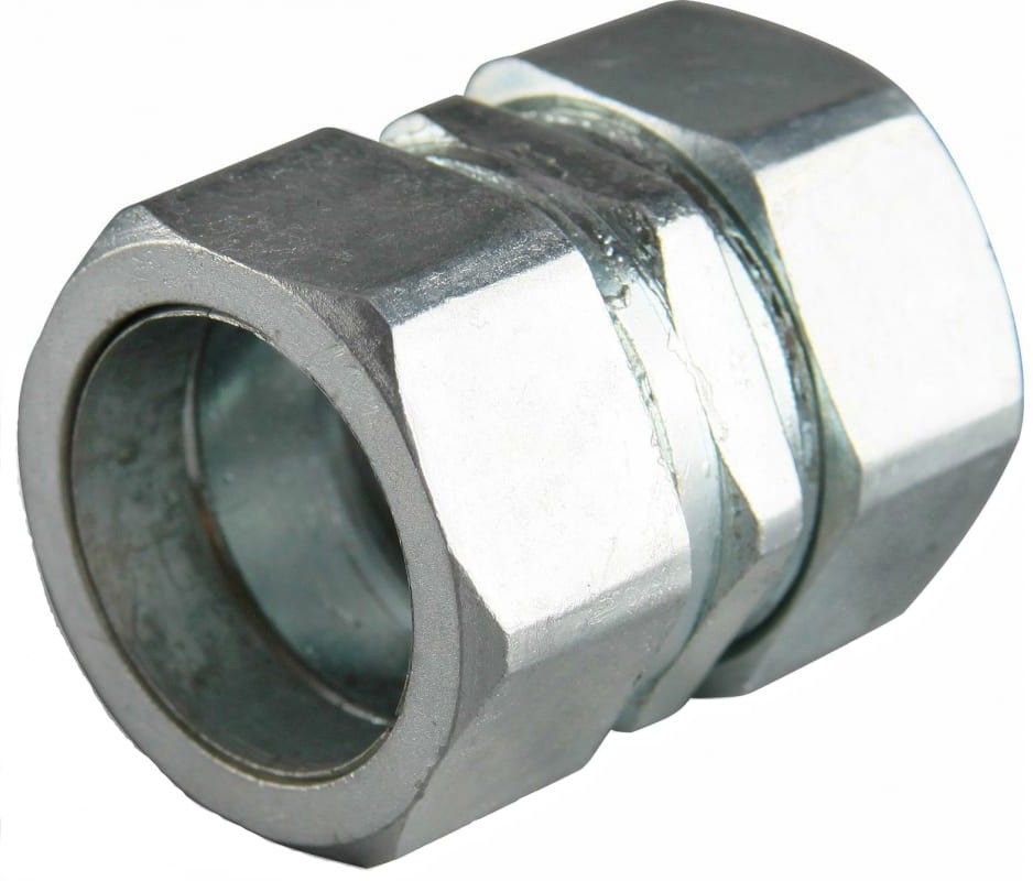 Муфта соединительная 15 мм (1/2") труба-металлорукав Fortisflex СТМ 61403, цинковый сплав - фото