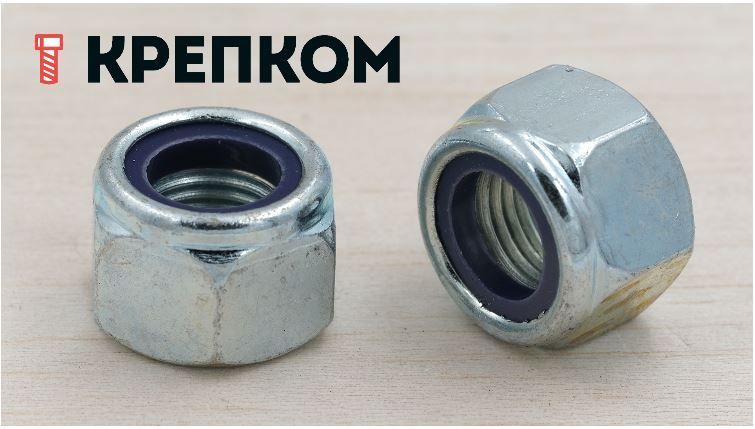 Изображение товара Гайка самоконтрящаяся М12х1,25 DIN 982, класс прочности 10, оцинкованная сталь