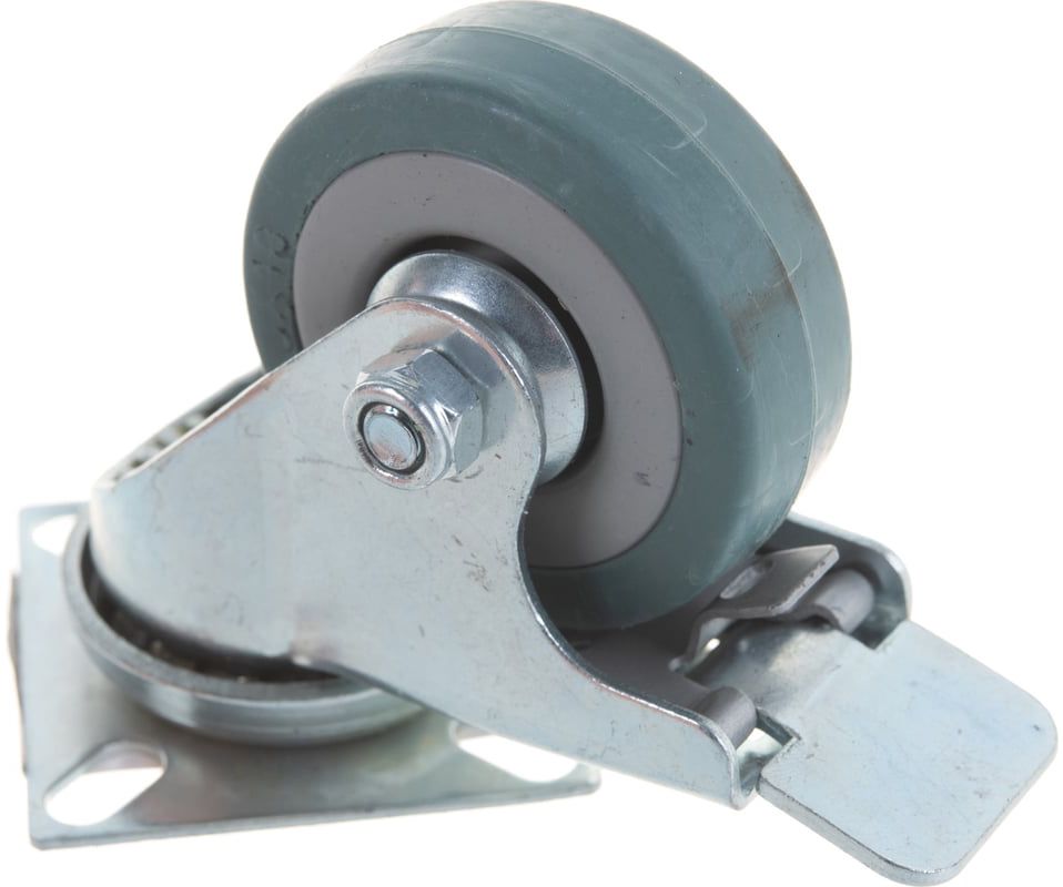 Колесо поворотное с тормозом резина/полипропилен ЗУБР - фото