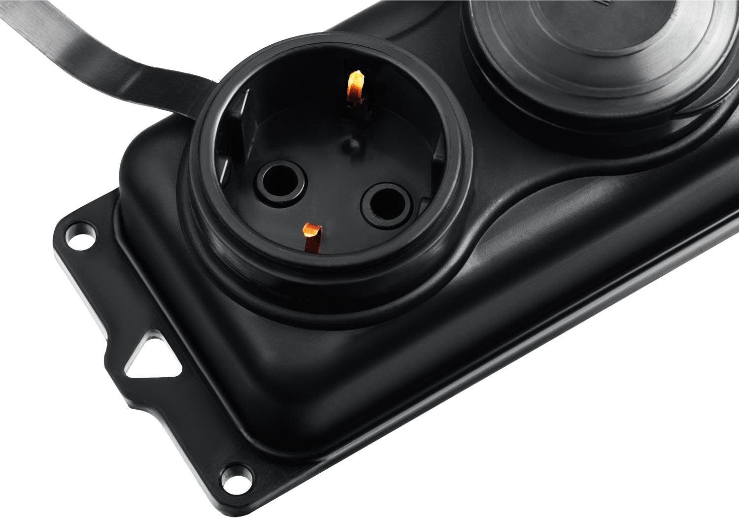 Удлинитель силовой на 3 гнезда КГ-325-Ш3 ЗУБР  - фото