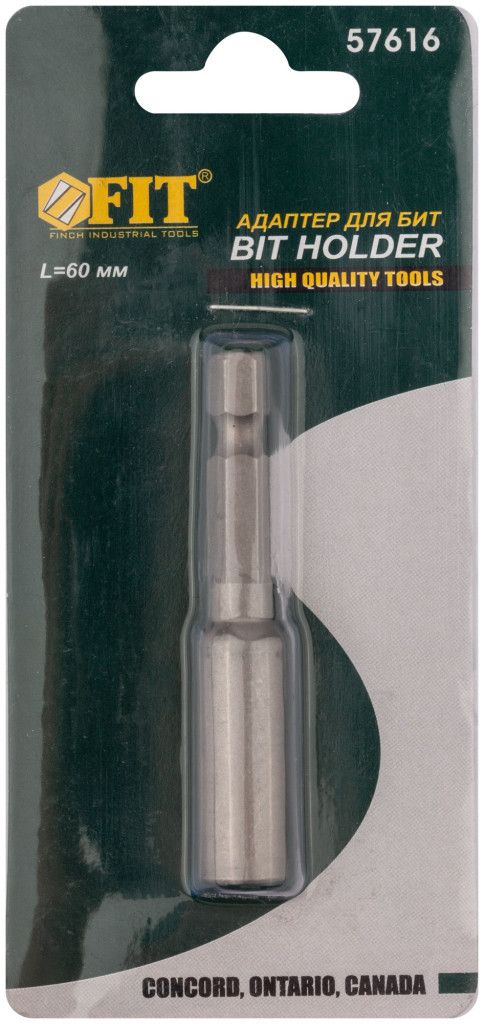 Магнитный держатель бит, цельнометаллический 60 мм FIT 57616 - фото