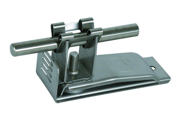 Кровельный держатель тип B проводника с зажимом PLATTENsnap, h=20мм, Rd=8мм, диапазон 8-18мм - фото