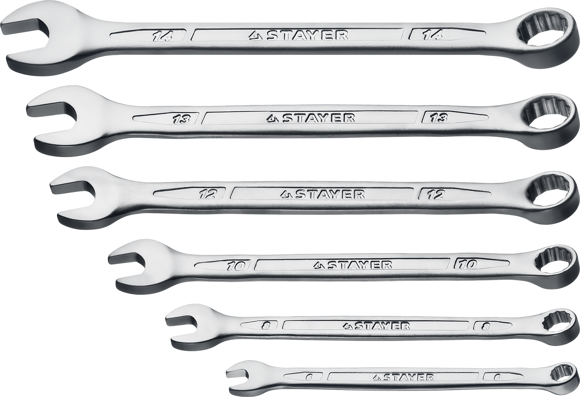 Набор ключей гаечных комбинированных 6-14 мм Hercules Professional Stayer 27085-H6, 6 шт - фото