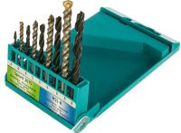 Набор свёрл комбинированный по камню и металлу Heller 17742, 9 предметов в кейсе