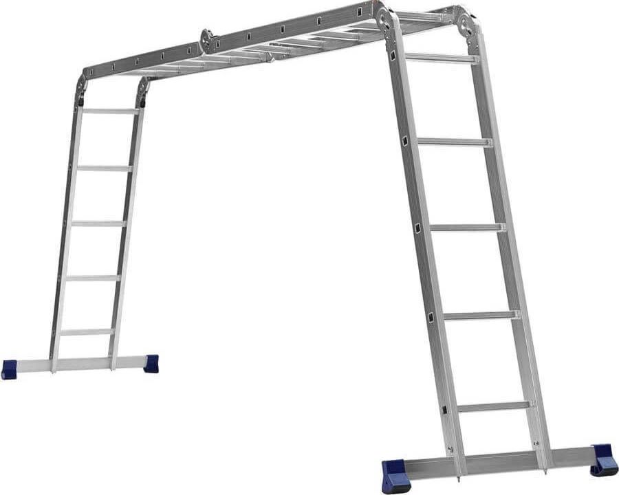 Лестница-трансформер четырехсекционная ЛТ СИБИН, алюминий - фото