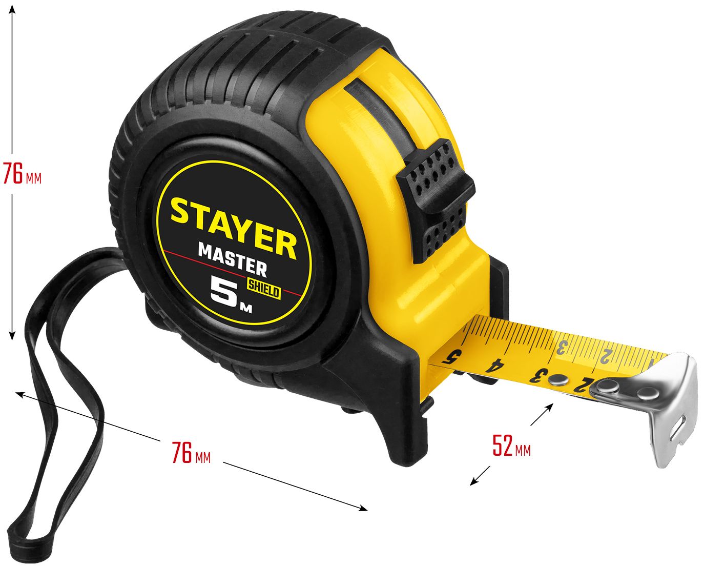 Рулетка измерительная Stayer Master, в ударопрочном корпусе - фото