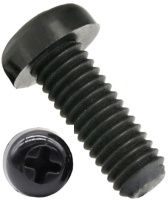 Винт полусфера М3х6, полиамид PA66, черный