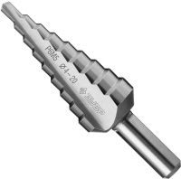 Изображение товара Сверло по металлу ступенчатое 4-20 мм, 9 ступеней, 3Т хвостовик ЗУБР 29670-4-20-9_z01, сталь Р6М5