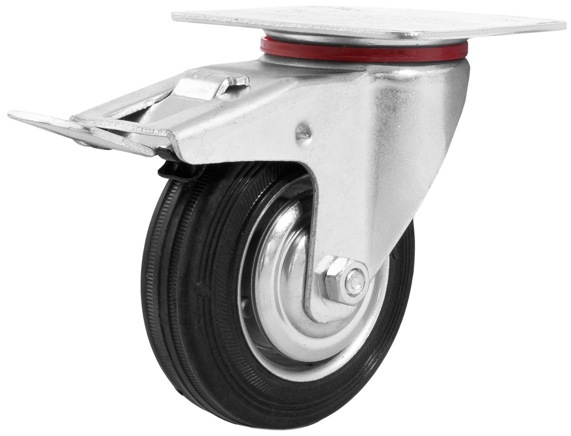 Колесо поворотное с тормозом для тележки D-100 мм Thorvik TT6-RW - фото