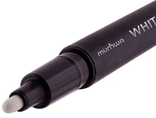Маркер перманентный пулевидный 3 мм MunHwa WPMM-05, белый - фото