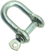 Скоба прямая D-образная 6 мм 0,10 т, оцинкованная сталь