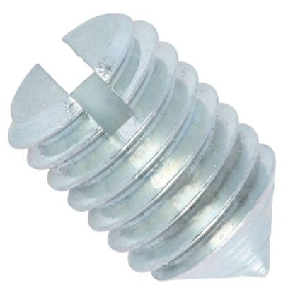 Винт установочный М2,5х5 DIN 553 (ISO 7434), оцинкованная сталь - фото