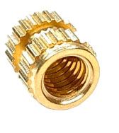 Втулка резьбовая со сквозным отверстием DIN 16903 D, латунь - фото