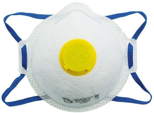 Полумаска фильтрующая с клапаном, класс защиты FFP2 Бриз РОС 12318 - фото