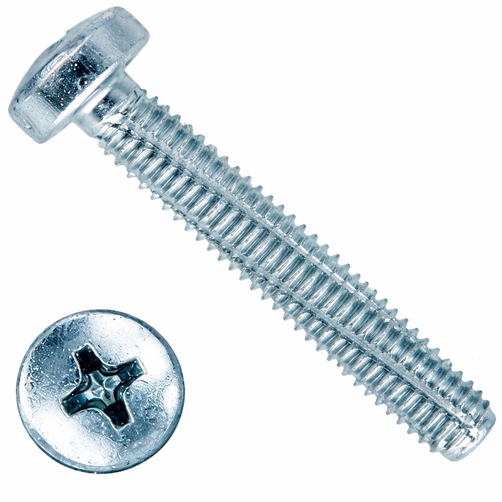 Винт самонарезающий М4х10 DIN 7516 A с полукруглой головкой, оцинкованная сталь - фото