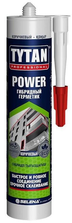 Герметик гибридный 300 мл TYTAN Power 99082, коричневый - фото